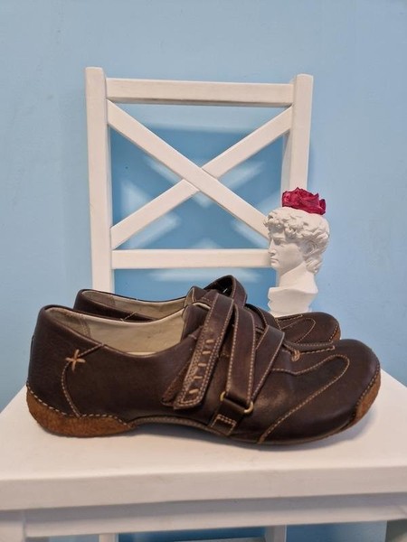 Women Clarks Loafers Brown Leather 38 #1PDQ