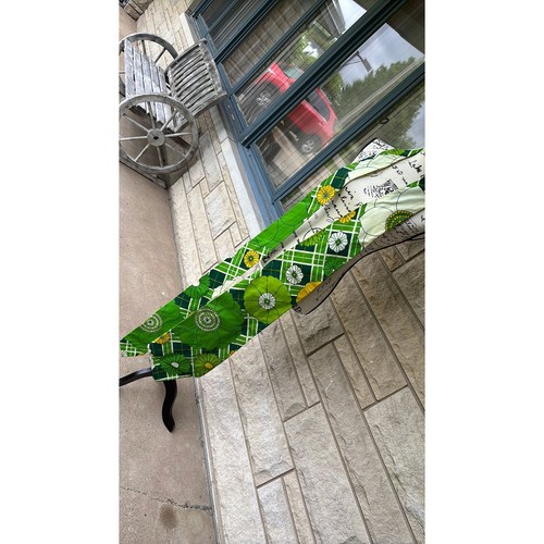Vintage 60s clown tie green flower power