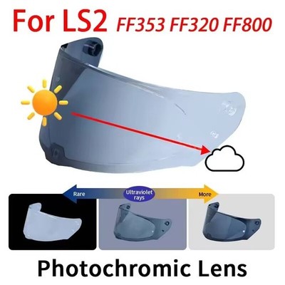 Photochromic Visor Fits For LS2 FF320 FF353 FF328 FF800 Motorcycle Helmet Lens