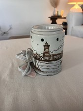 Retired Scentsy Warmer IN THE HARBOR Lighthouse Nautical Sailboats Coastal