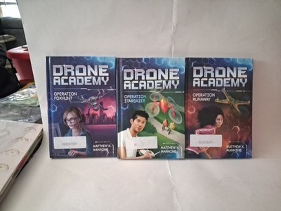 Drone Academy Operation Book Of 3  Stargazer,foxhunt, Runaway ExLibrary. Manning