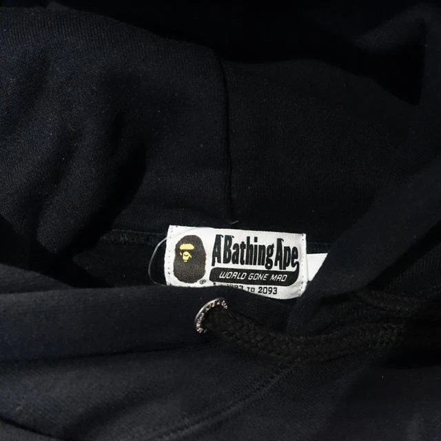 A BATHING APE (BAPE) Felpa con cappuccio uomo Bape Bapesta Onepoint usata in ottime condizioni maglione nero