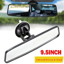 Interior Rear View Mirror Glass Suction Cup Stick On Wide Car Truck Universal