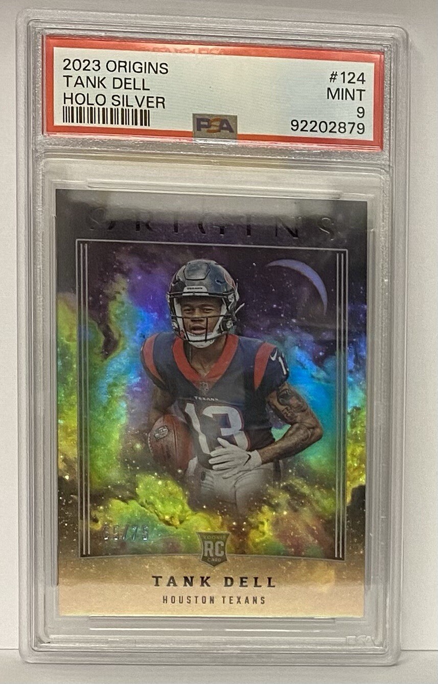 Tank Dell RC ⭐️ PSA 9 ⭐️ 2023 Origins Holo Silver /75 Texans Rookie Pop 4