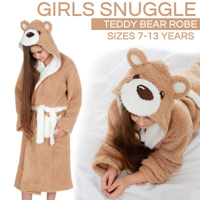 chinese dress ladies Sleepdown Womens Ladies Teddy Fleece Bath Robe Hooded Fluffy Super Sof main image 0