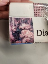 Flower Diamond Painting Kit, Crystal Drills, Pink Floral Rhinestone