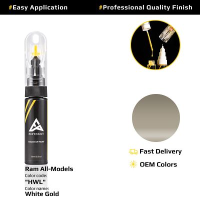 Touch up Paint for Ram Code: HWL White Gold OEM Exact Color Match