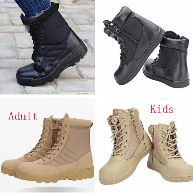 New Kids Adult Military Tactical Deploy Men Boot Men SWAT Boots Duty Work Shoes
