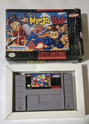 RARE Super Ninja Boy SNES  Super Nintendo in Original Box Game Works Perfect RPG