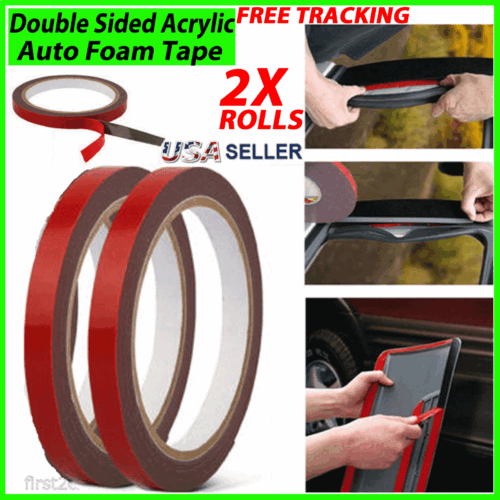 2X Auto Tape Acrylic Foam Double Sided Back Car Mounting Adhesive 3m x10mm 10ft - Picture 8 of 24