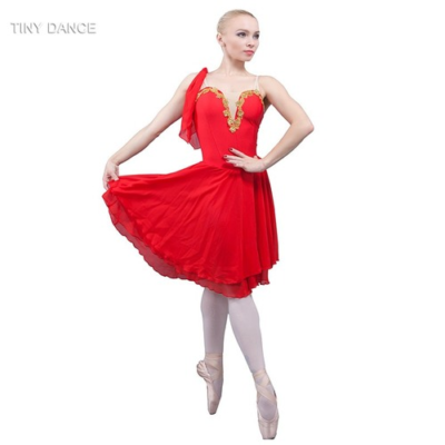 red contemporary dress High-Low With Spiral Tassels Lyrical Dresses