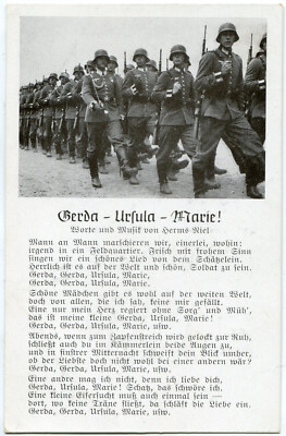 Lied-AK Gerda - Ursula - Marie! Marschlied von Herms Niels 30/40er
