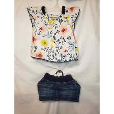 Genuine OshKosh 2T outfit. Top and skirt. Top has stain that isn't noticeable.
