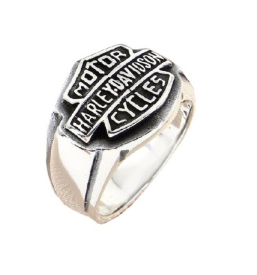 anello harley davidson argento