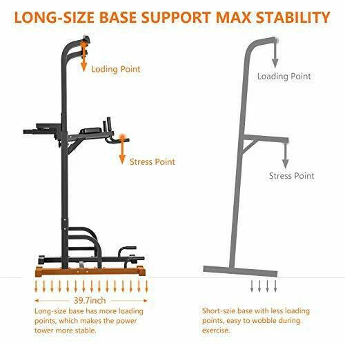 Estación de inmersión Sportsroyals Power Tower barra de tracción para gimnasio en casa entrenamiento de fuerza Foto 4 de 4