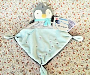 Avant Vente J Doudou Mots D Enfants Leclerc Pingouin Bleu Gris Etoile 30cm 100 Neuf Vendu Par Paire Alaspe Pe