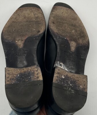 Salvatore Ferragamo two tone navy black double strap monk dress shoe sz 7.5 2E Salvatore Ferragamo two tone navy black double strap monk  main image 4