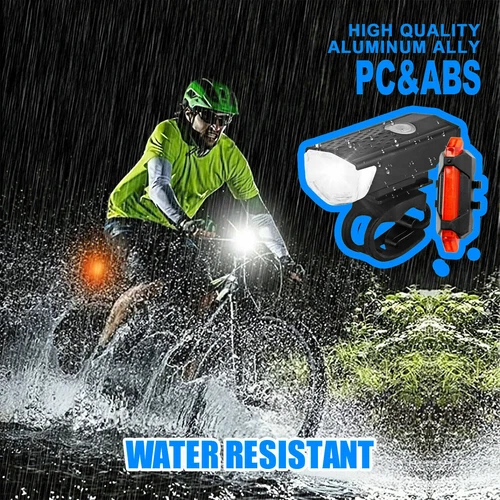 2Set USB Wiederaufladbare LED Fahrrad Scheinwerfer Fahrrad Front Rücklicht Fahrradlampe - Bild 20 von 23