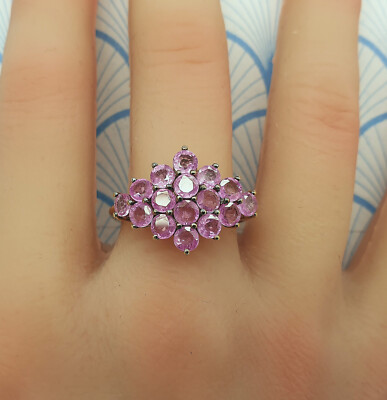 Gemporia 9ct 375 Yellow Gold Pink Sapphire Ring Brand