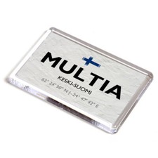 FRIDGE MAGNET - Multia - Keski-Suomi - Finland - Lat/Long