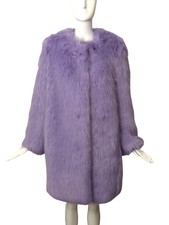 Alabama Muse-nwt Purple Faux Fur Coat, Size 8