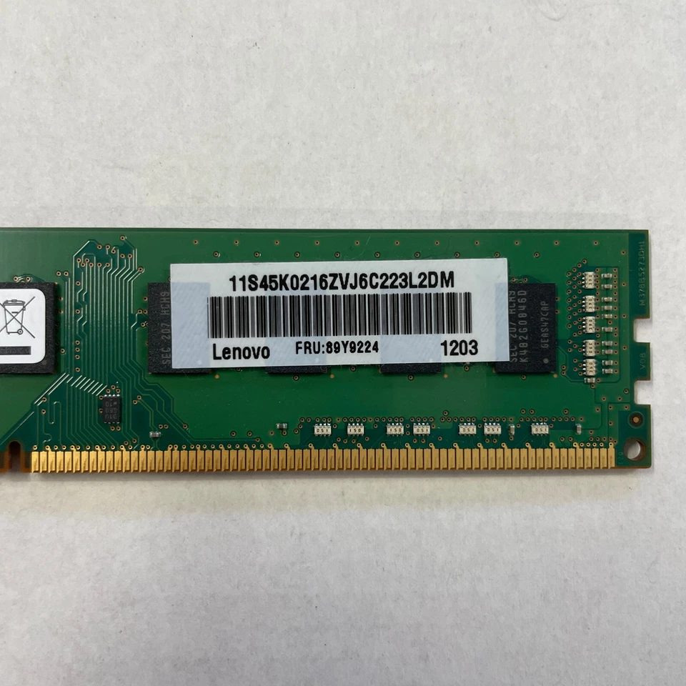 Samsung 4GB DDR3 RAM PC3-10600 1333MHz non-ECC CL9 M378B5273DH0-CH9 89Y9224 - Image 3 of 4