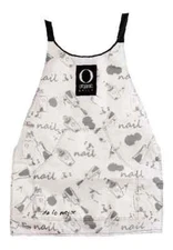 Mandil blanco impreso Organic Nails.