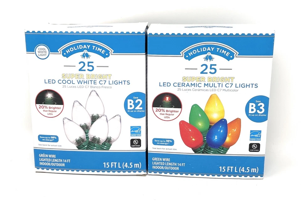 LED C6/C7/C9 Lights Holiday/Christmas/Party - Available in Many Styles & Colors - Image 2 of 3