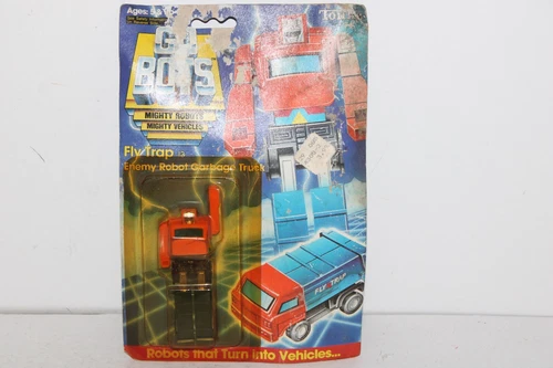 gobots transformers fly trap new water damage mosc mint on sealed card