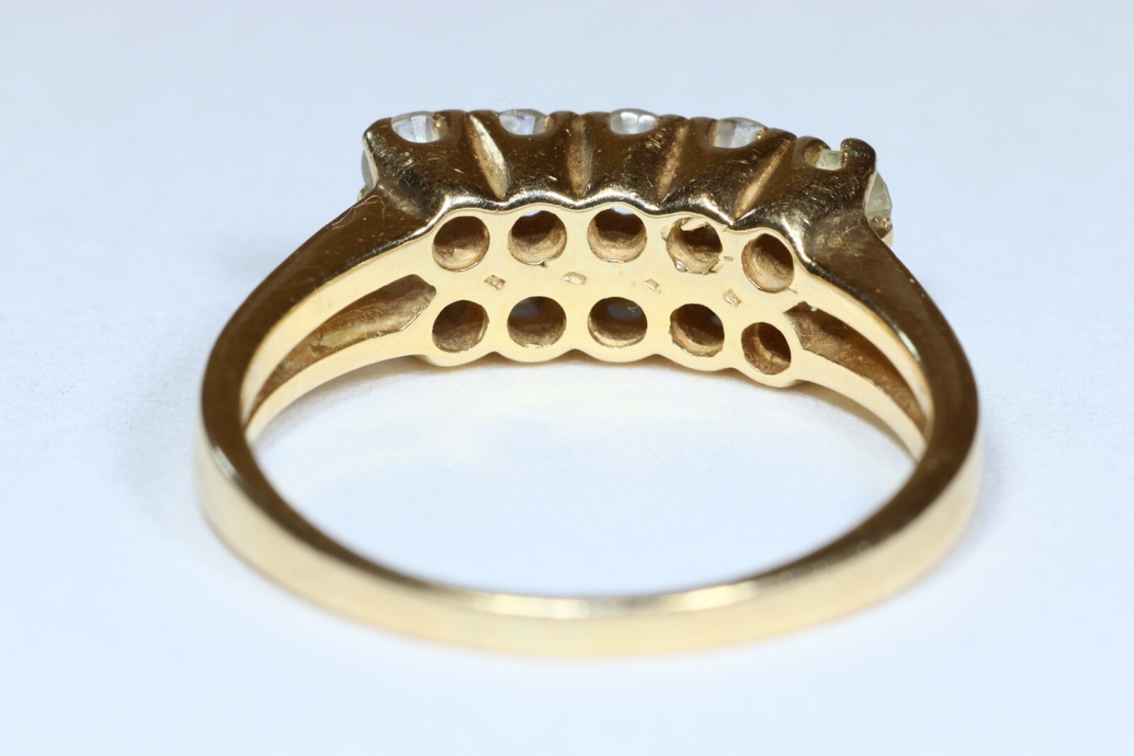 2 Row Diamond Ring 14k - image 5