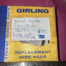 FORD FIESTA MK I 1976-83 FRONT BRAKE PADS DDB149/FDB149A