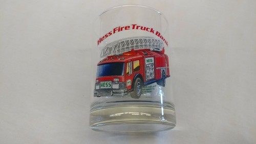 Vintage 1996 Hess Fire Truck Bank Tumbler Drinking Glass