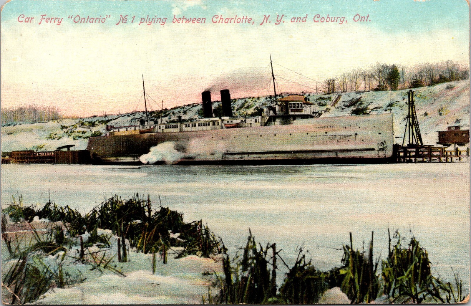 Car Ferry Ontario No 1 Plying Between Charlotte NY & Coburg Ontario ...
