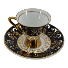ROYAL CROWN 906 DEMITASSE CUP N SAUCER BLACK ...