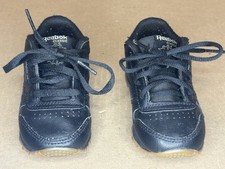 Reebok Toddler Boy's Classic Leather  Black/Gum  Fashion Sneakers - Sz 5