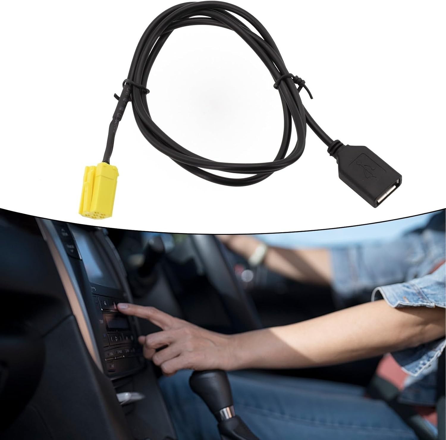 Cavo di prolunga AUX USB femmina per autoradio adatto per Fiat Grande Punto e Mi foto 4