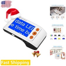 Digital Magnifier, 3.5" Portable, 2X-25X Zoom, Ergonomic, White, Low Vision