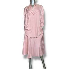 Vintage Valerie Stevens Silk Skirt Set Pink 2 Piece Relaxed Fit Womens M/L