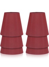 Small 6 Pcs Lamp Shade Clip On Linen Fabric Lampshade For Candle Bulbs Ligh
