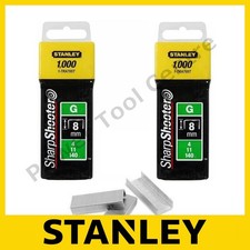 2 x Stanley 1-TRA706T Type G Heavy Duty Staples 10mm Set Of 1000 Piece Steel