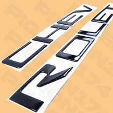 Gloss Black Tailgate Raised Letter Emblem For Chevrolet Silverado 1500 2019-2025