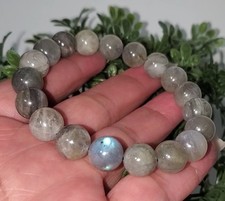Natural Labradorite Round Beaded Bracelet 10.4mm