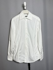 Gucci dress shirt mens slim white creme long sleeve large