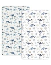 Crib Sheets for Boys and Girls, 2 Pack Fitted Baby Sheets for Standard Toddle...