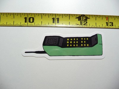 THICK EARLY CELL PHONE SMALL STICKER DECAL 80S 90S RETRO 1980S 1990S FUN