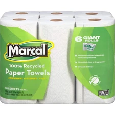Paper Towels U-Size-It Sheets 2 Ply 140 Sheets Per Roll 100% Recycled - 24 Ro...