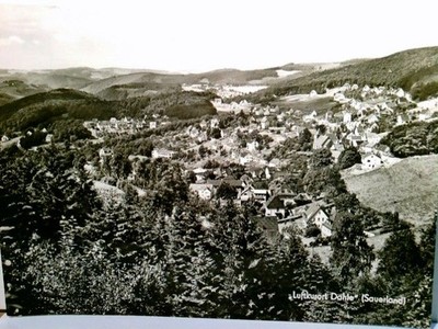 Dahle / Altena Luftkurort im Sauerland. Alte seltene AK s/w. Ortsansicht aus der