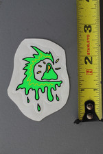 Quiksilver Surf Clear Neon Green Wave Splat Original QS1 Vintage Surfing STICKER