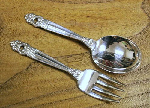 International Sterling Royal Danish Baby Spoon & Fork Set