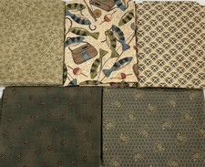 FAT QUARTER BUNDLE OF 5 - FQ1397 - GREEN